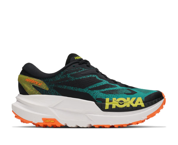 Hoka MAFATE X Black Electic Aqua 