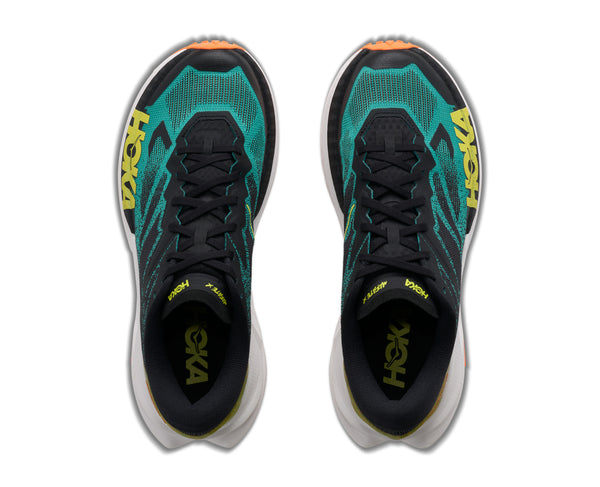 Hoka MAFATE X Black Electic Aqua 