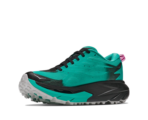Hoka Womens' MAFATE 5 Black Electric Aqua 