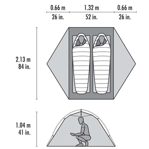 MSR ELIXIR 2 TENT V2 Green - 2 POSTI 