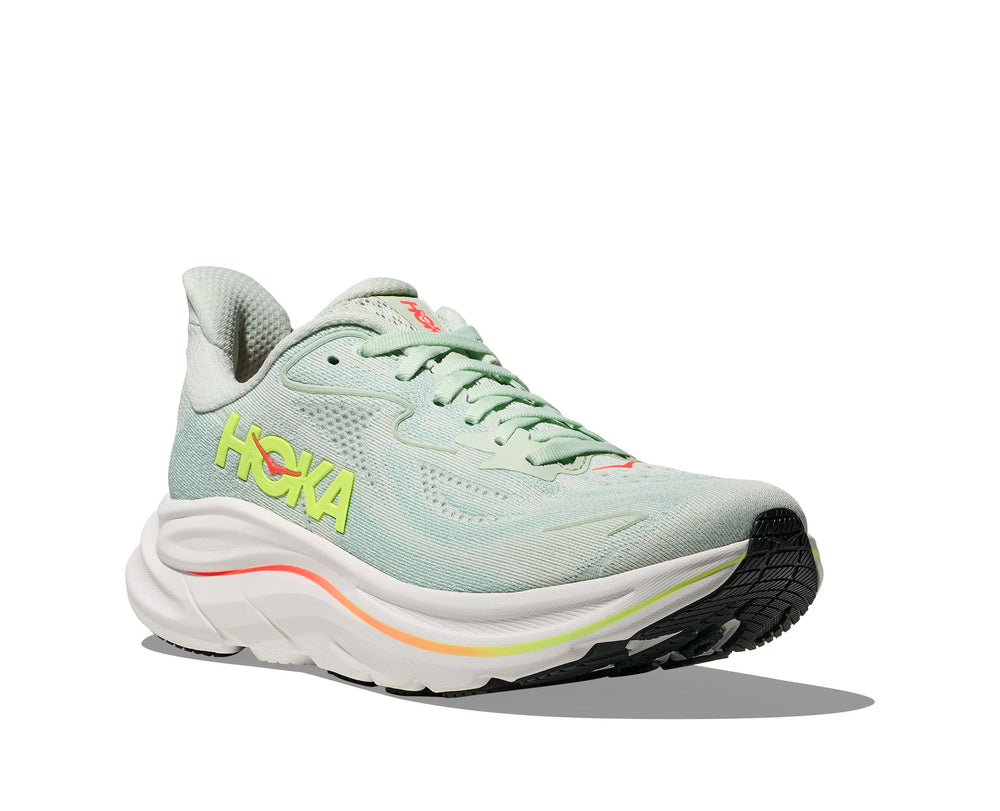 Hoka CLIFTON 10 W Sea Glass/Neon Flame 