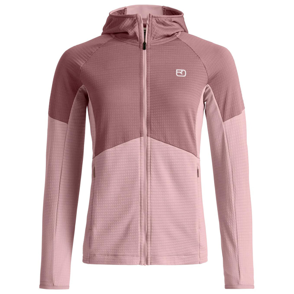 Ortovox Womens' FLEECE Light Grid Hoody Dawn Rose 