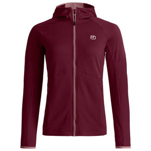 Ortovox Womens' FLEECE Light Grid Hoody Reb Malbec 
