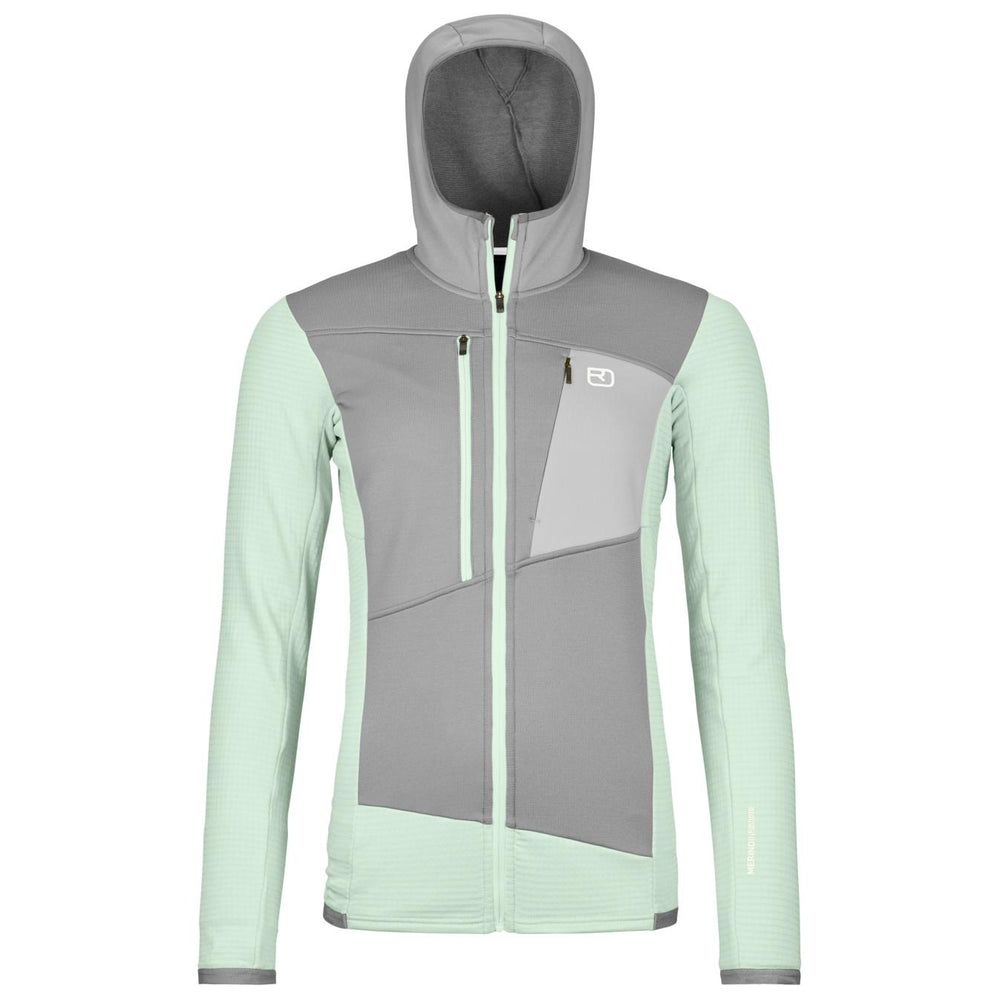 Ortovox Womens' FLEECE Grid Hoody Green Acid 