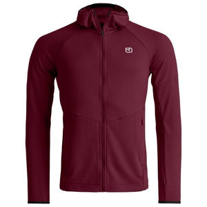 Ortovox FLEECE Light Grid Hoody Red Malbec 